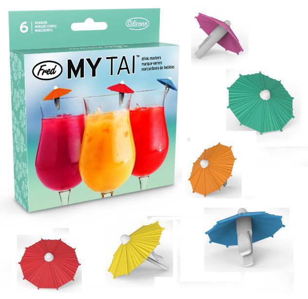 6pcs Umbrellas Drink Markers